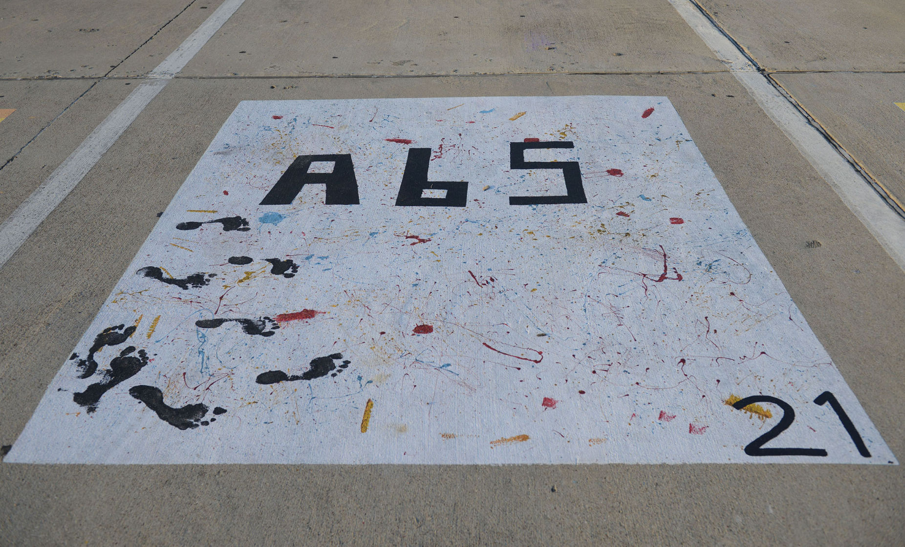 A&M Consolidated HS painted parking spots
